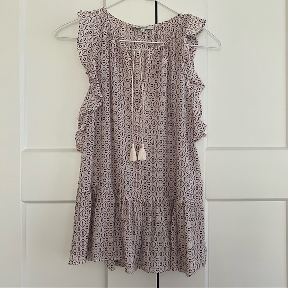 SOLD ON CURTSY | Madewell Silk Lily Ruffle Top in Echo Grid - Picture 5 of 9